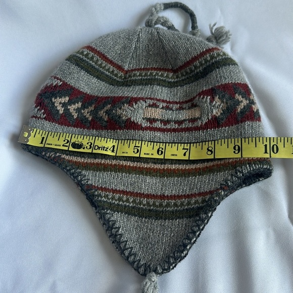 Dorfman Pacific Co. DPC Grey Red Green Tan Wool Blend Knit Hat Beanie OS - Picture 6 of 7